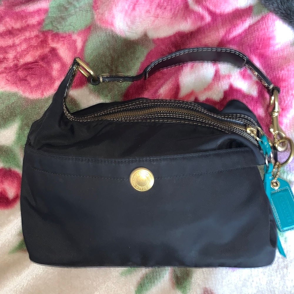 Coach ShoulderBlack Canvas